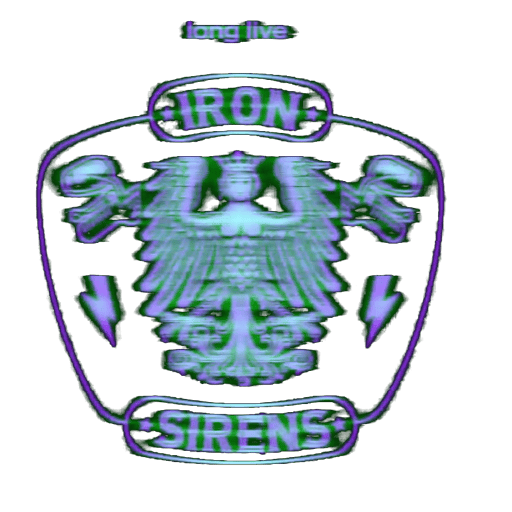 The Iron Sirens crest — an eagle flanked by twin lightning bolts.